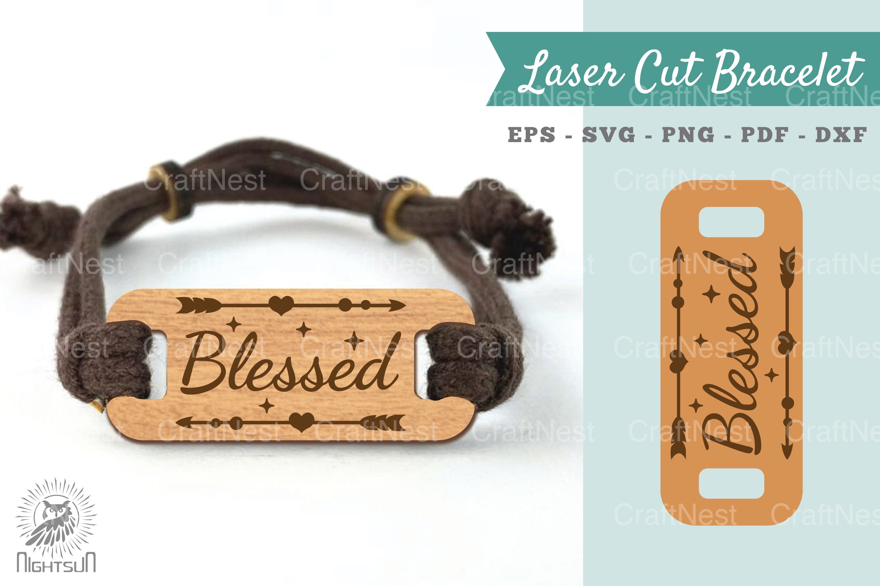 Blessed Laser Cut Bracelet SVG Bundle - CraftNest - Digital Crafting and Art