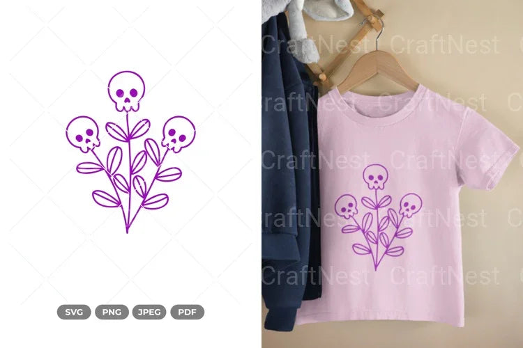 Blooming Skull Clipart Bundle - CraftNest - Digital Crafting and Art
