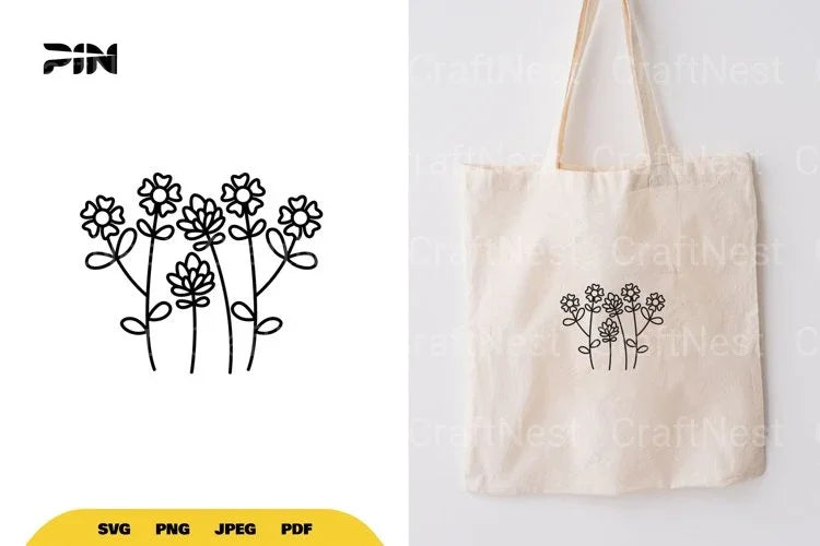 Blooming Wildflowers SVG Bundle - CraftNest - Digital Crafting and Art