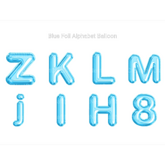 Blue Foil Alphabet Balloon Clipart - CraftNest - Digital Crafting and Art