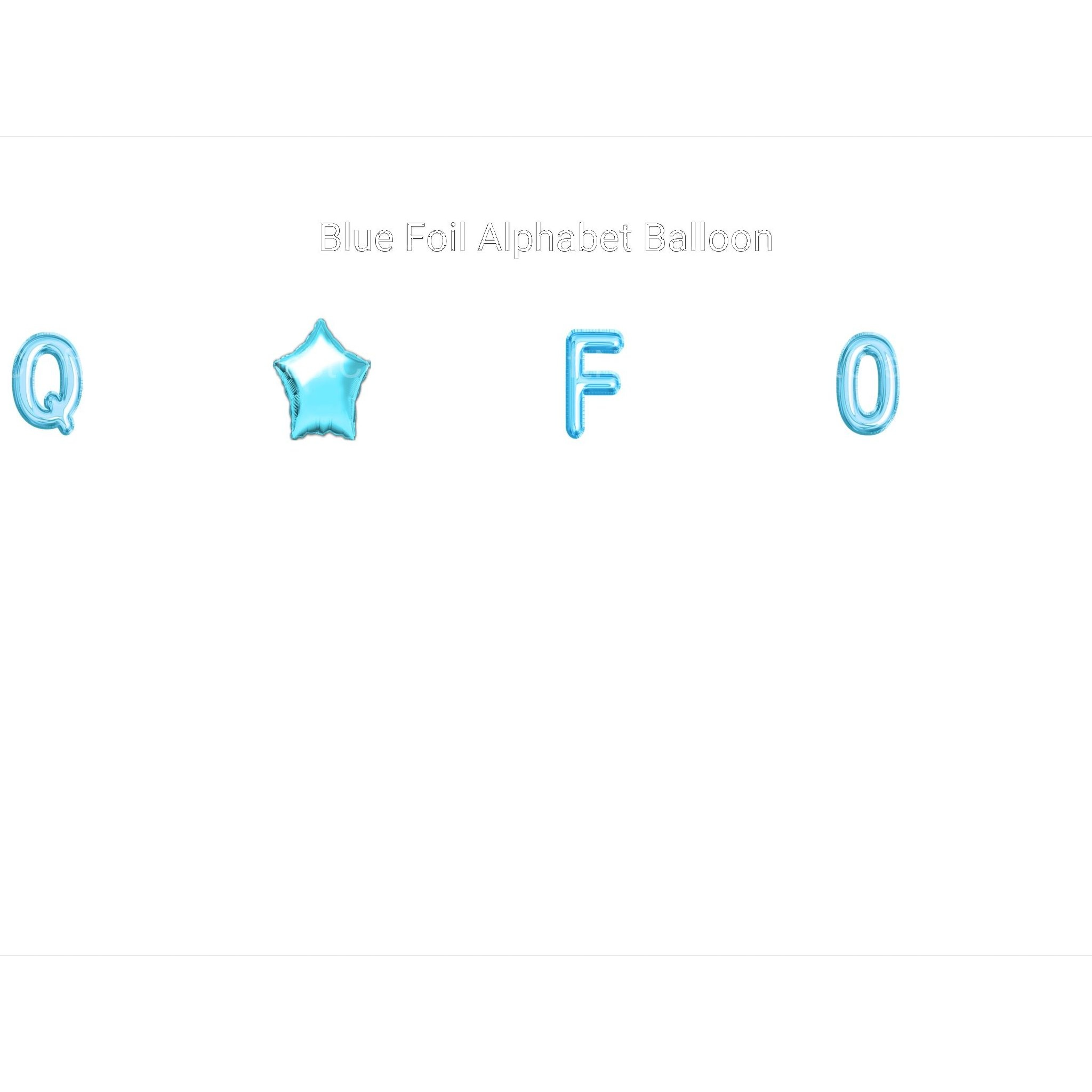 Blue Foil Alphabet Balloon Clipart - CraftNest - Digital Crafting and Art