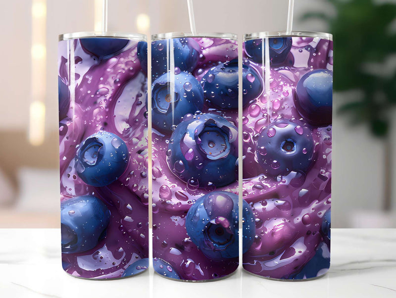 Blueberry 4 Tumbler Wrap - CraftNest - Digital Crafting and Art