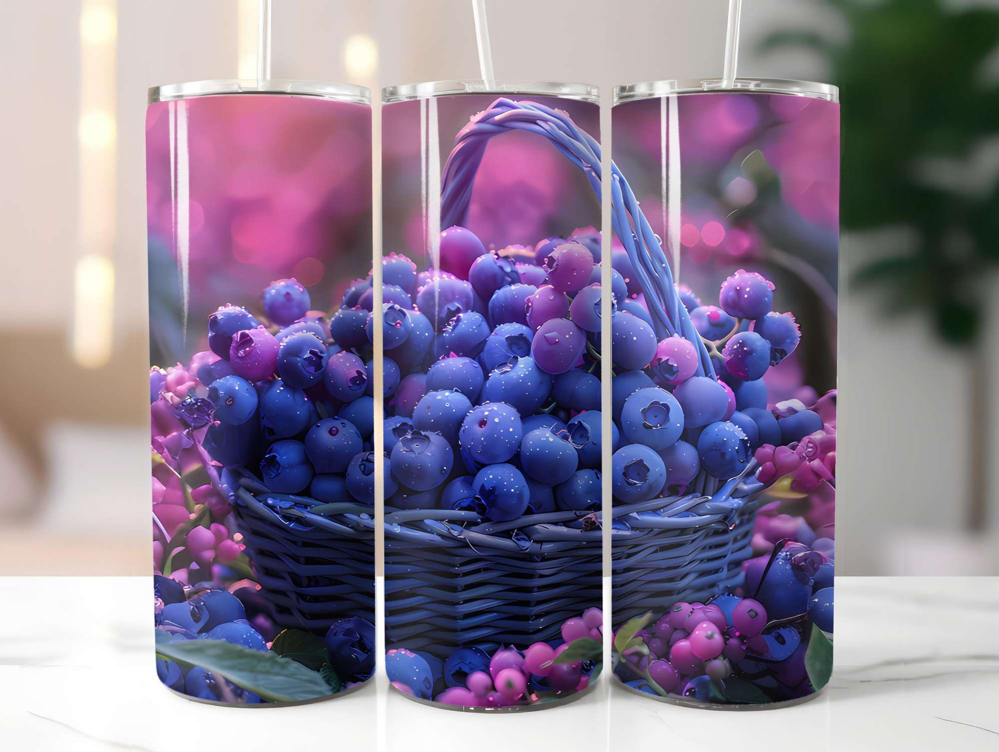 Blueberry 2 Tumbler Wrap - CraftNest - Digital Crafting and Art