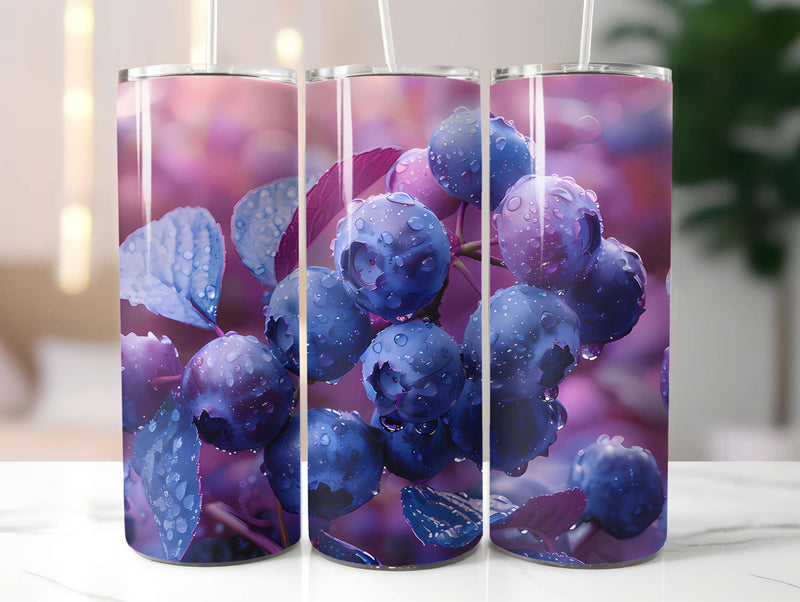 Blueberry 3 Tumbler Wrap - CraftNest - Digital Crafting and Art