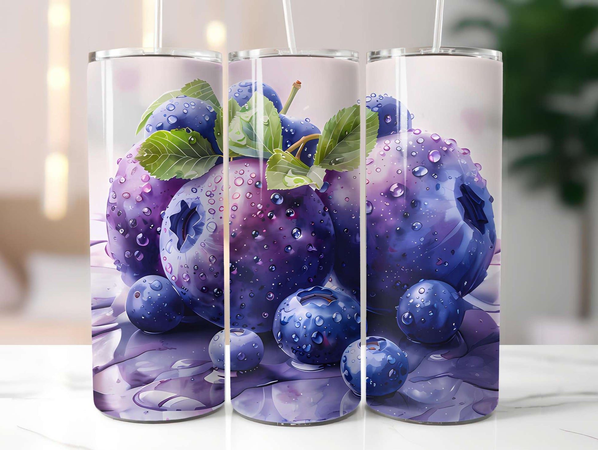 Blueberry 3 Tumbler Wrap - CraftNest - Digital Crafting and Art