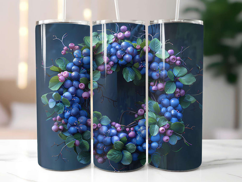 Blueberry 4 Tumbler Wrap - CraftNest - Digital Crafting and Art