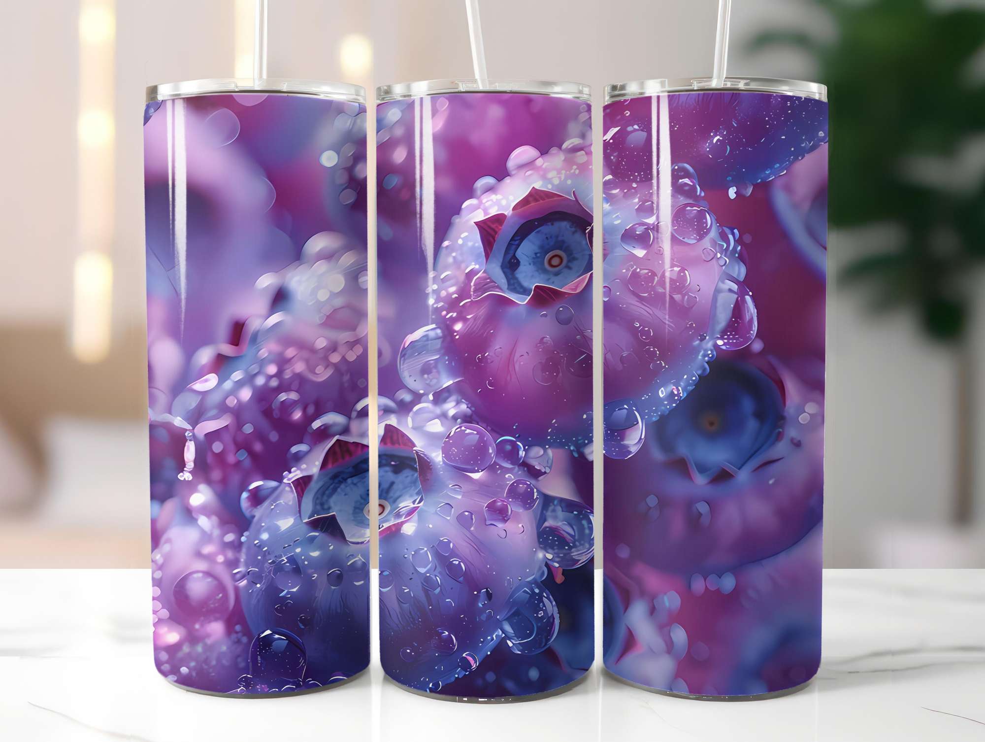 Blueberry 3 Tumbler Wrap - CraftNest - Digital Crafting and Art