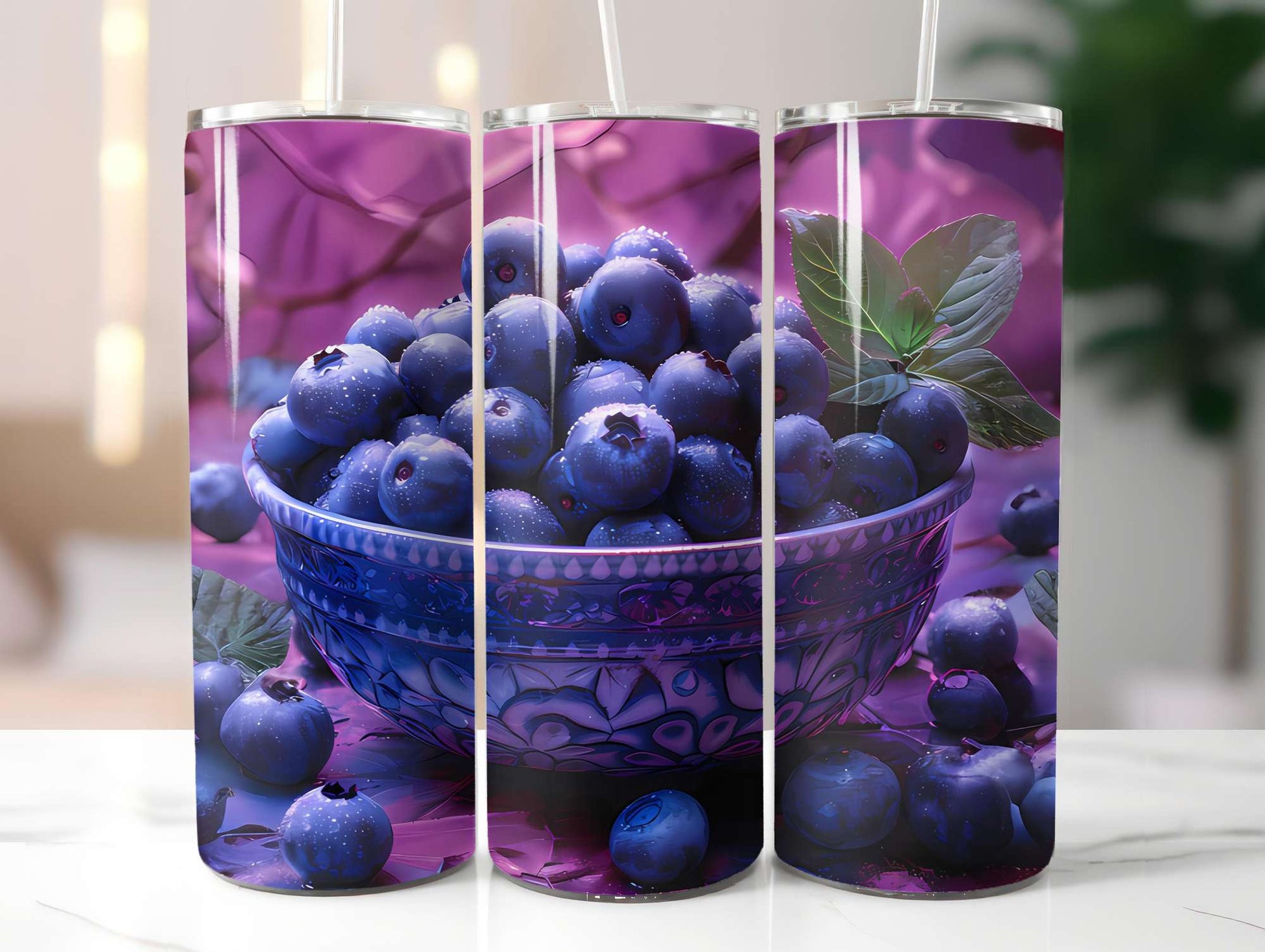 Blueberry 4 Tumbler Wrap - CraftNest - Digital Crafting and Art