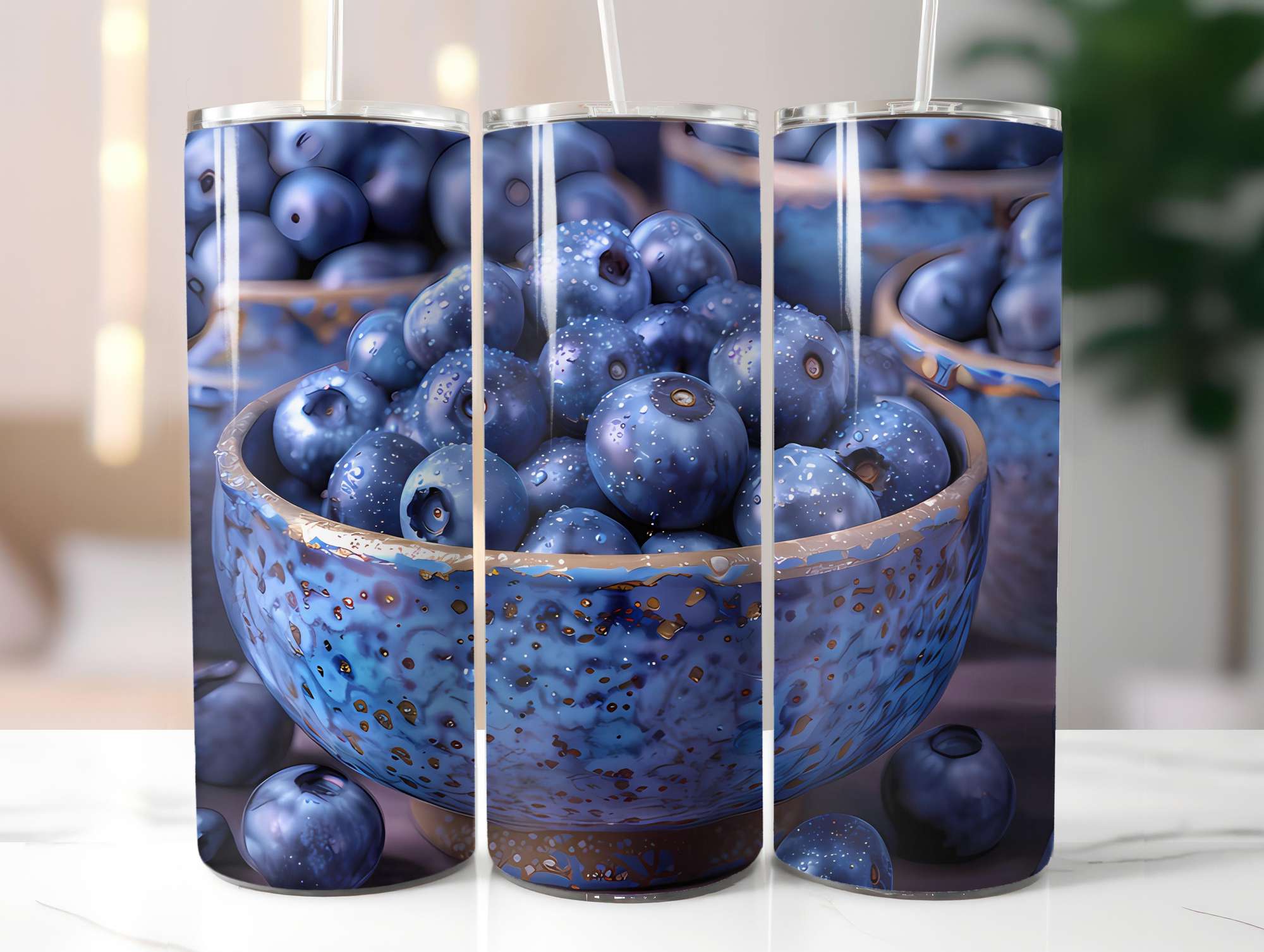 Blueberry 3 Tumbler Wrap - CraftNest - Digital Crafting and Art