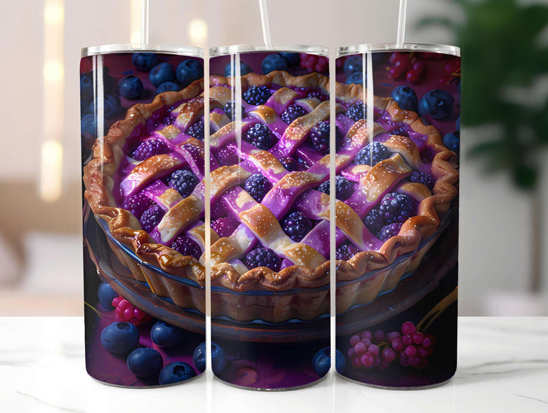 Blueberry 3 Tumbler Wrap - CraftNest - Digital Crafting and Art