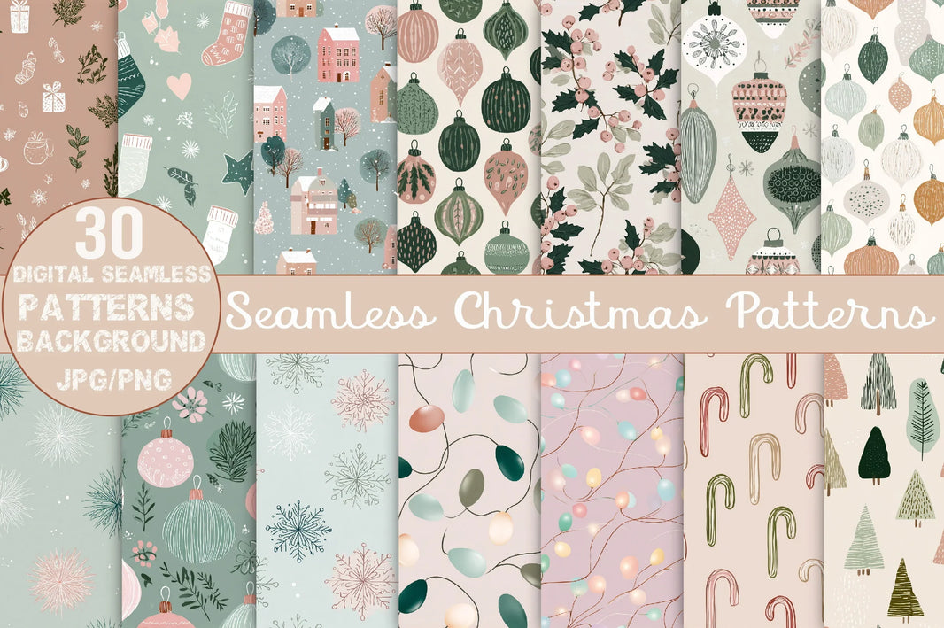 Christmas Digital Paper Collection | CraftNest