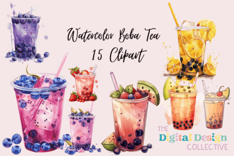 Boba Clipart Bundle - CraftNest - Digital Crafting and Art