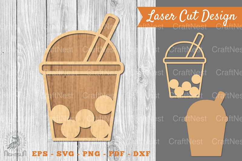 Boba Drink Laser Cut Decoration Clipart Bundle - CraftNest - Digital Crafting and Art