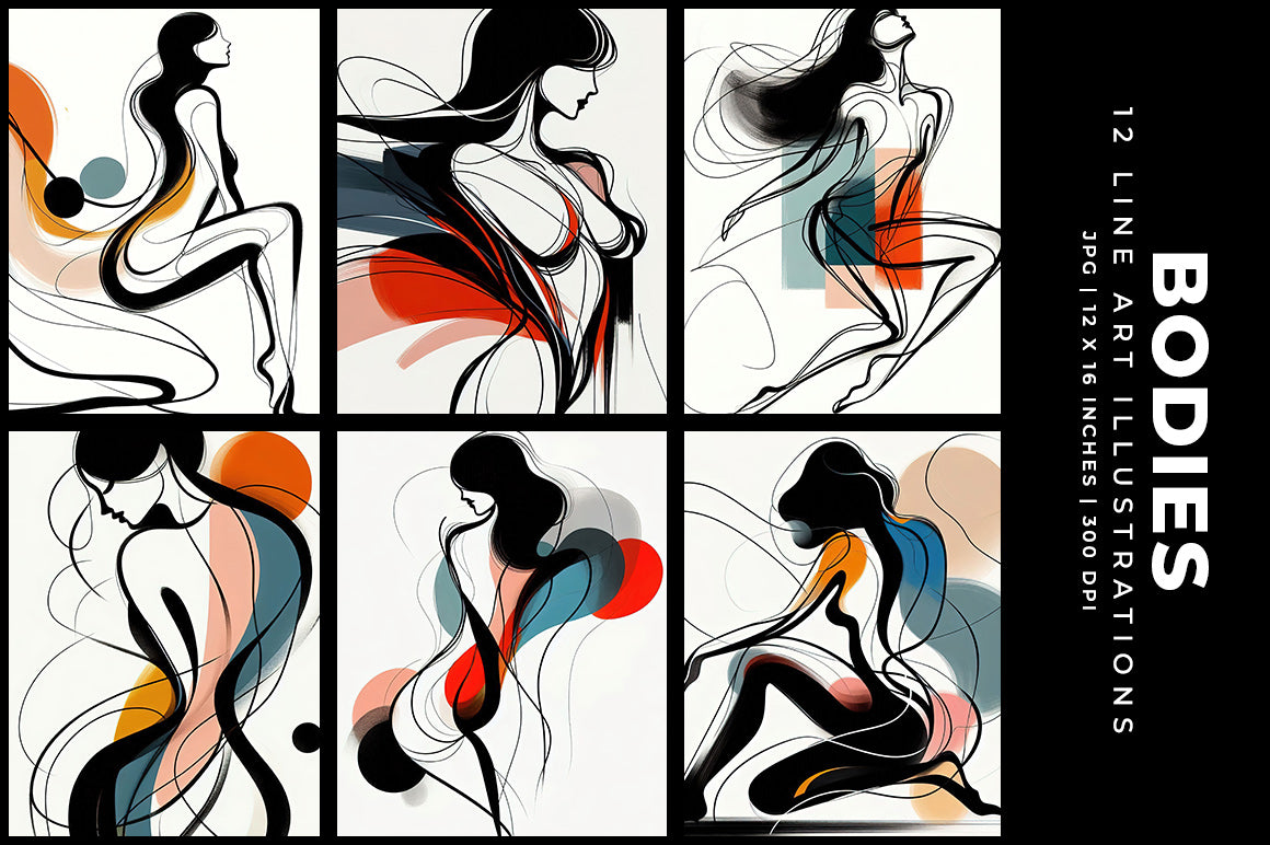 Line Art Bodies - Wall Art