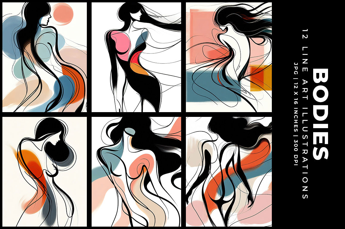 Line Art Bodies - Wall Art