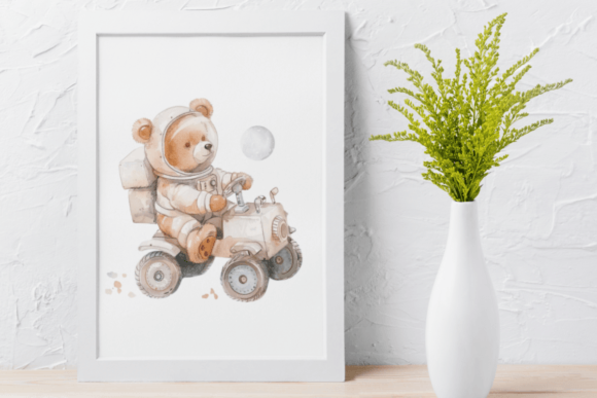 Boho Bears in Space Clipart Bundle