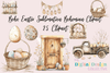 Easter Bohemian Clipart Bundle