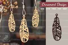 Boho Feather Laser Cut Ornament Clipart Bundle - CraftNest - Digital Crafting and Art