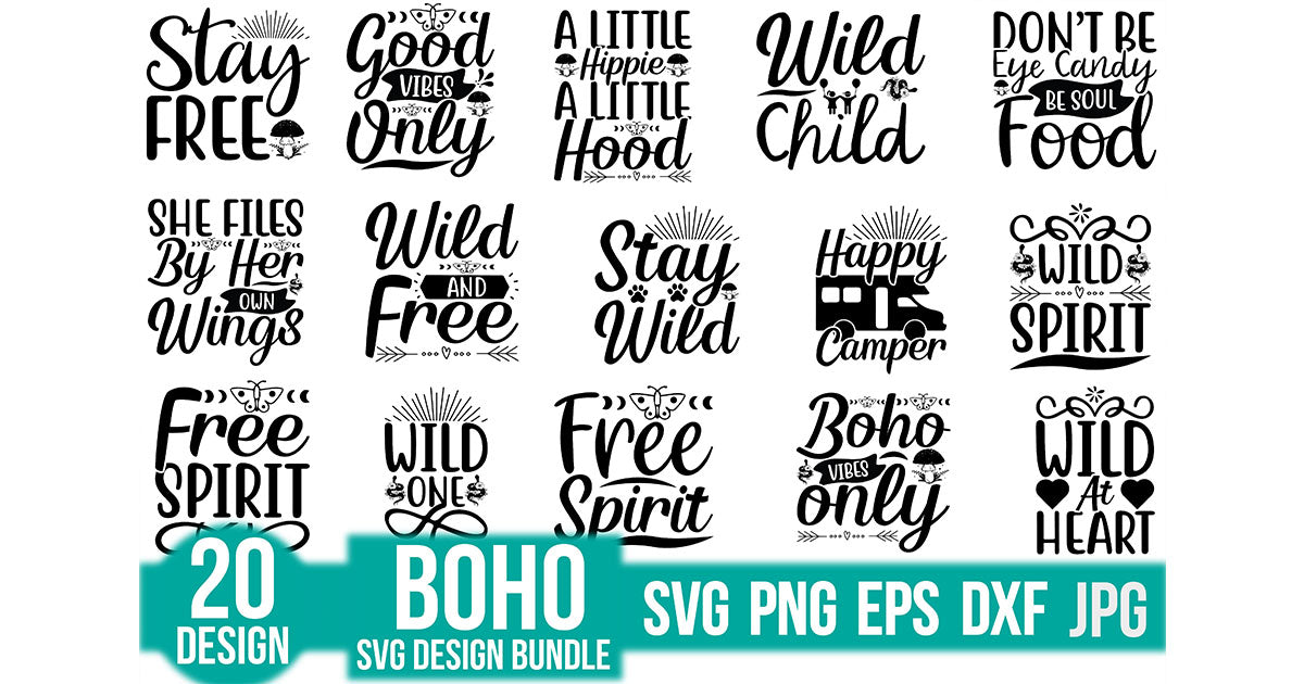 Boho SVG Bundle - CraftNest - Digital Crafting and Art