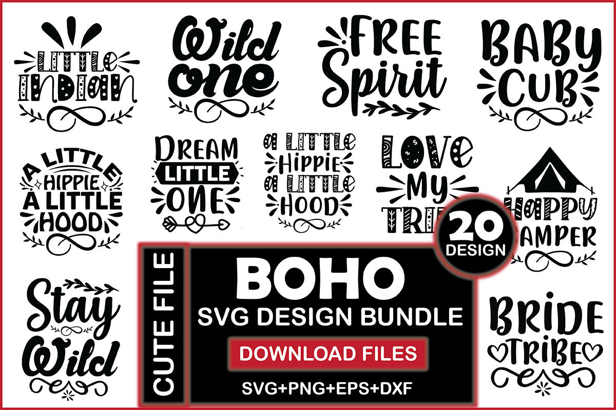 Boho SVG Bundle 1 - CraftNest - Digital Crafting and Art