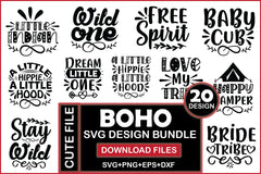 Boho SVG Bundle 1 - CraftNest - Digital Crafting and Art