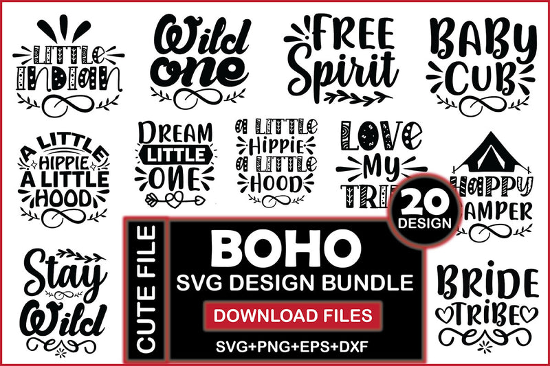 Boho SVG Bundle 1 - CraftNest - Digital Crafting and Art