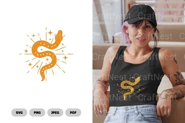 Boho Celestial Snake SVG Bundle - CraftNest - Digital Crafting and Art