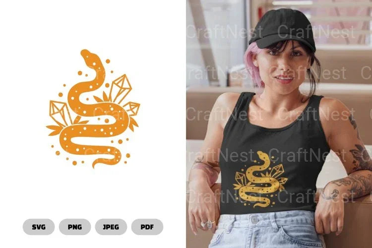 Boho Celestial Snake SVG Bundle - CraftNest - Digital Crafting and Art