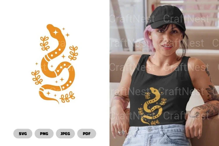 Boho Celestial Snake SVG Bundle - CraftNest - Digital Crafting and Art