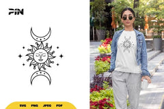 Boho Sun and Moon SVG Bundle - CraftNest - Digital Crafting and Art