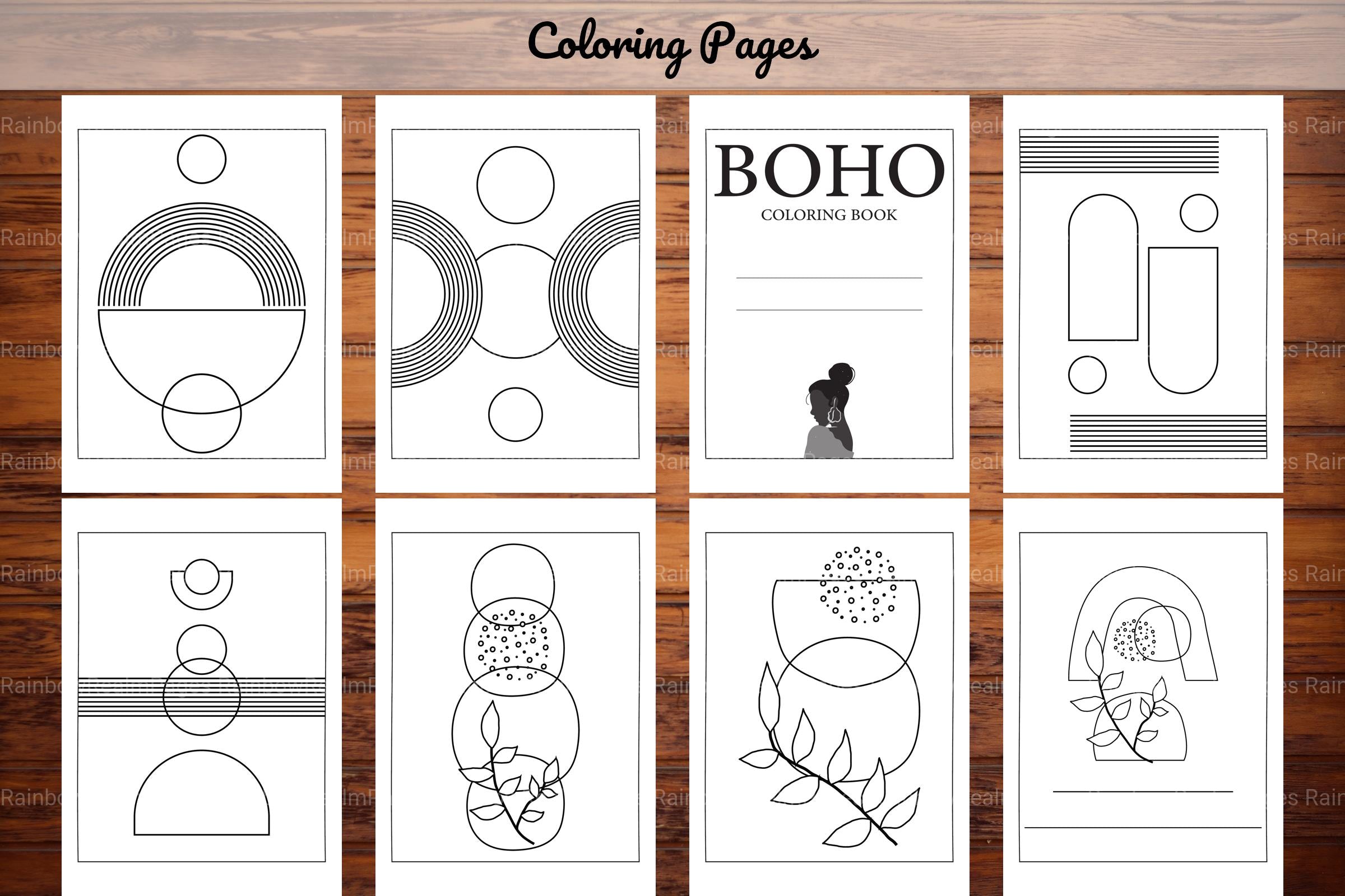 Minimalist Boho Coloring Book 2 - CraftNest - Digital Crafting and Art