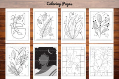 Minimalist Boho Coloring Book 2 - CraftNest - Digital Crafting and Art