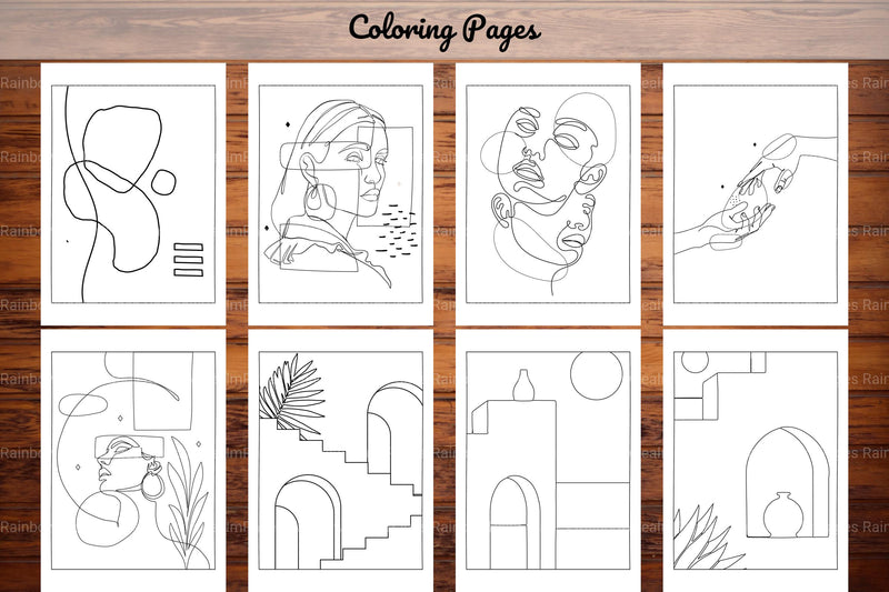 Minimalist Boho Coloring Book 2 - CraftNest - Digital Crafting and Art