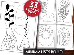 Minimalist Boho Coloring Book 3 - CraftNest - Digital Crafting and Art
