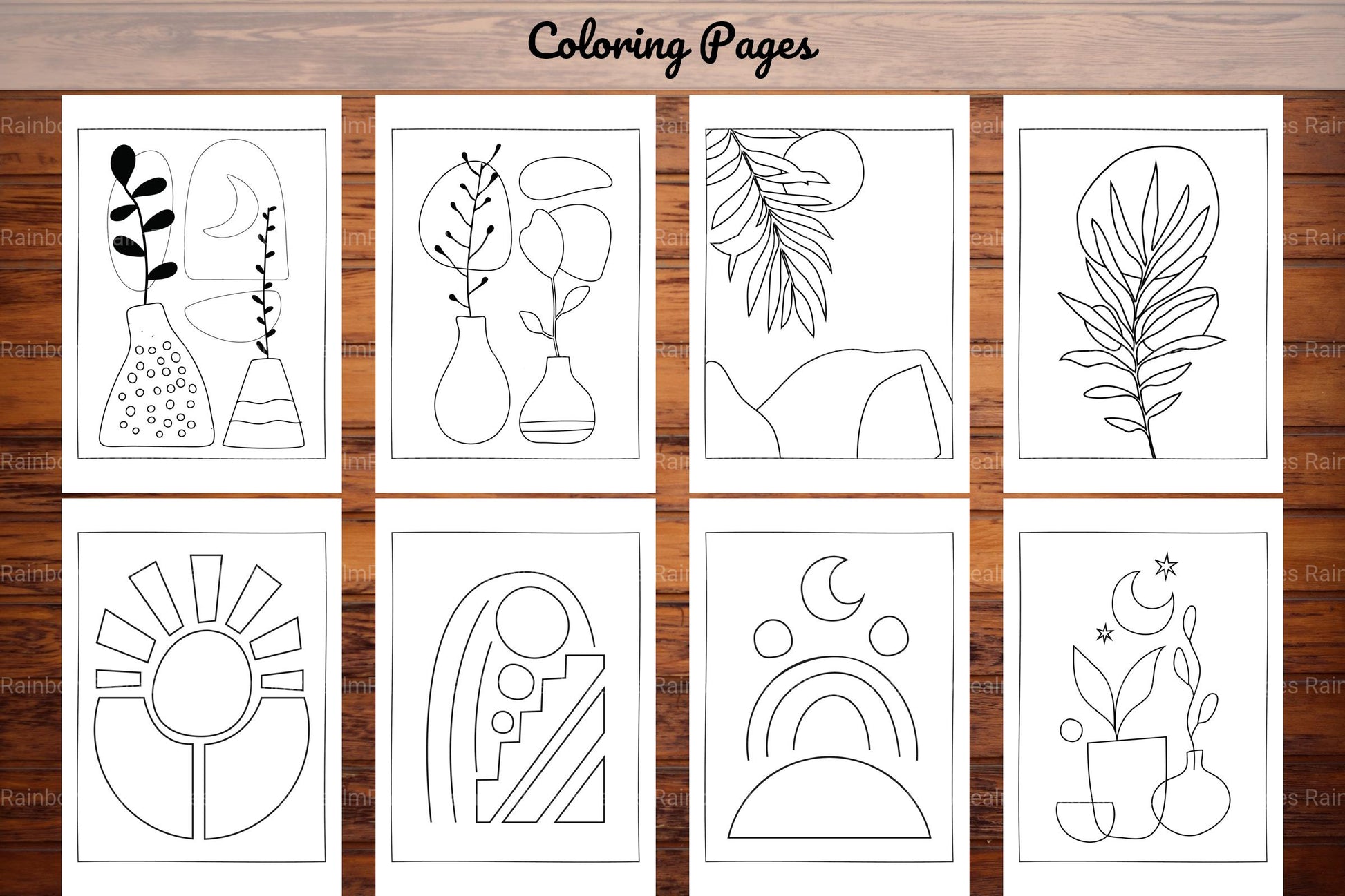 Minimalist Boho Coloring Book 3 - CraftNest - Digital Crafting and Art