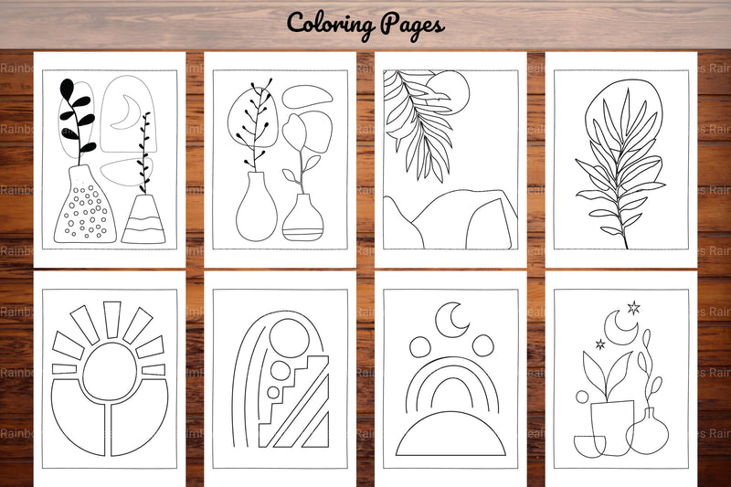 Minimalist Boho Coloring Book 3 - CraftNest - Digital Crafting and Art