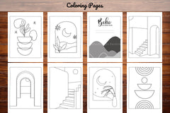 Minimalist Boho Coloring Book 3 - CraftNest - Digital Crafting and Art