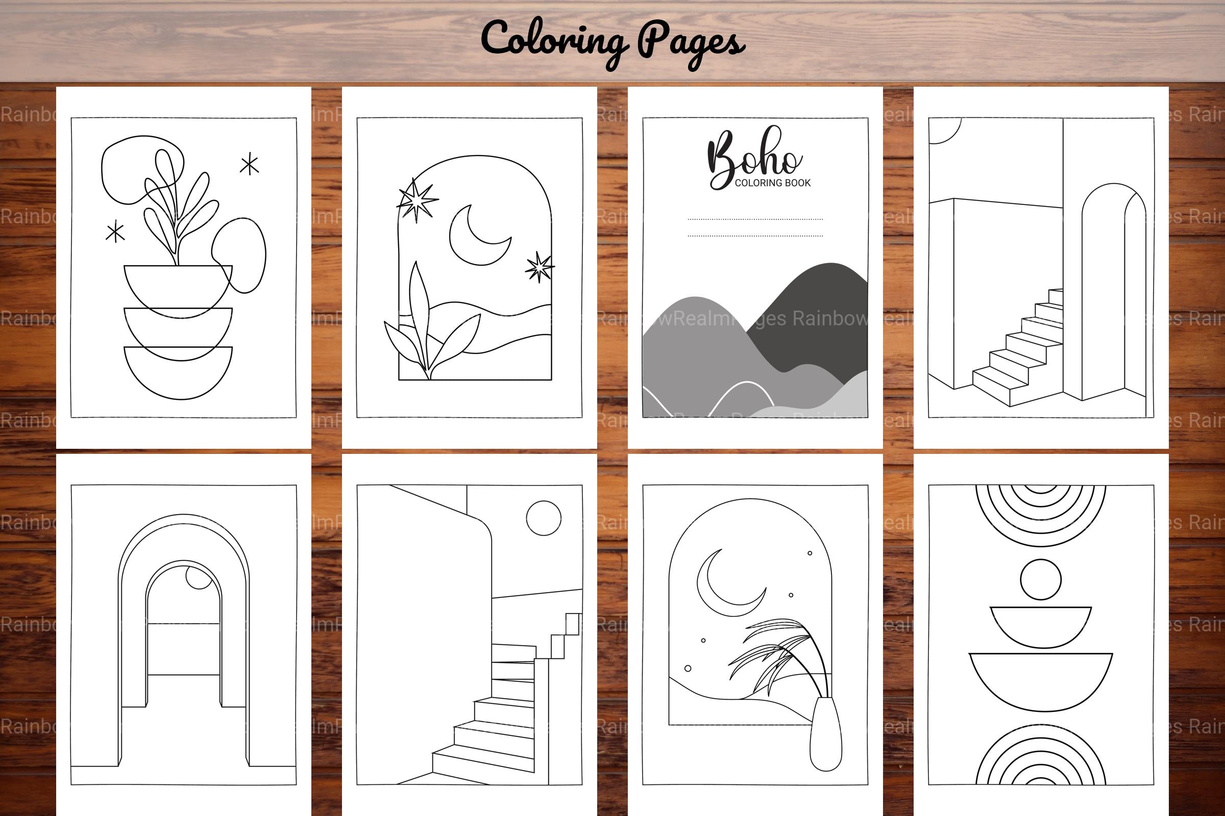 Minimalist Boho Coloring Book 3 - CraftNest - Digital Crafting and Art