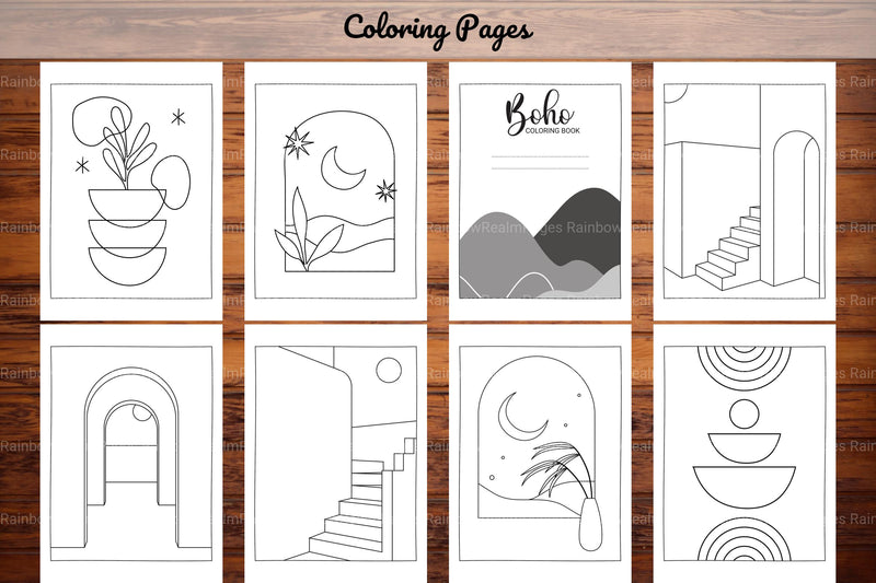 Minimalist Boho Coloring Book 3 - CraftNest - Digital Crafting and Art