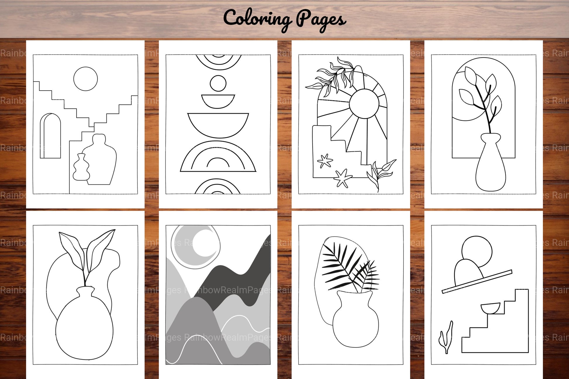 Minimalist Boho Coloring Book 3 - CraftNest - Digital Crafting and Art