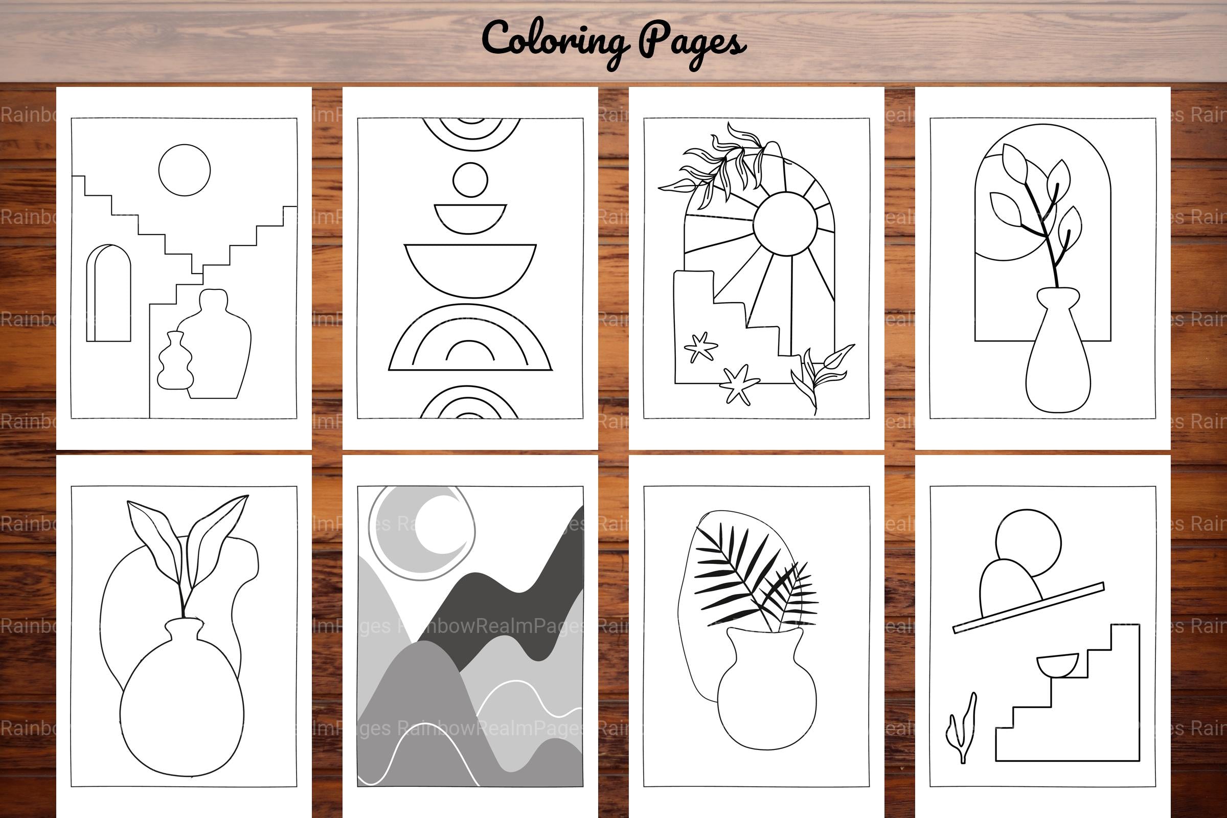 Minimalist Boho Coloring Book 3 - CraftNest - Digital Crafting and Art