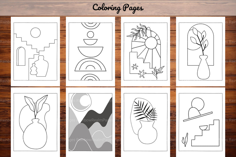 Minimalist Boho Coloring Book 3 - CraftNest - Digital Crafting and Art