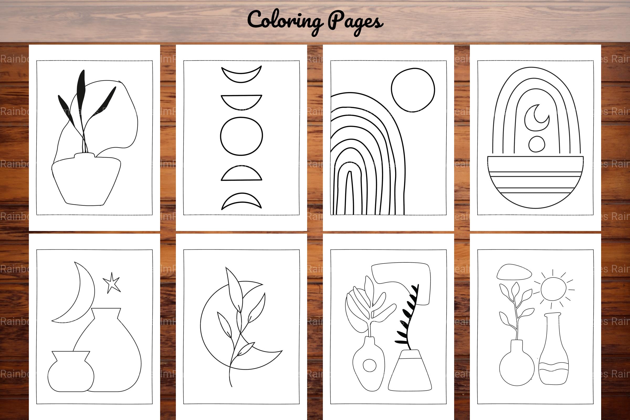 Minimalist Boho Coloring Book 3 - CraftNest - Digital Crafting and Art