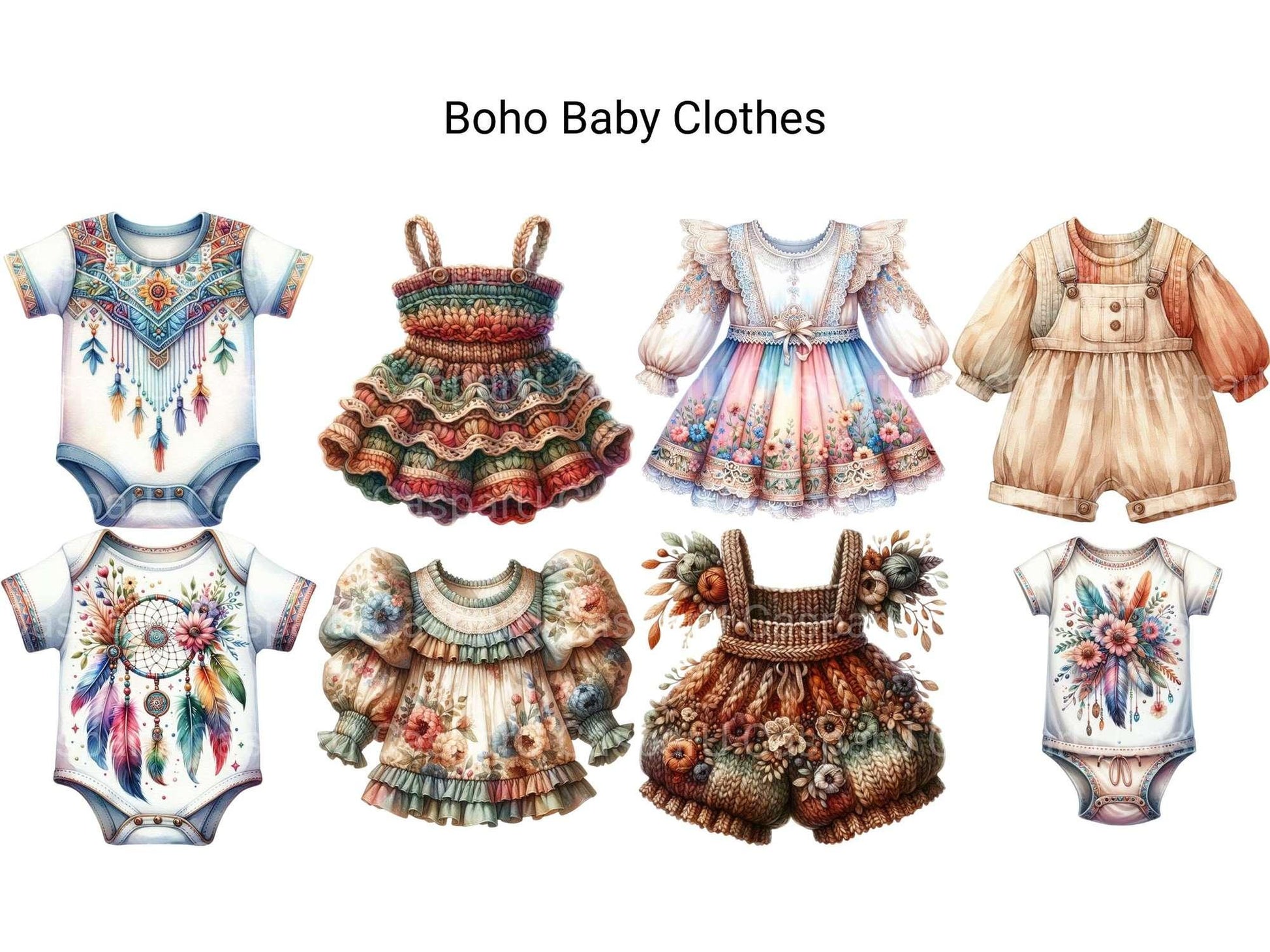 Boho Baby Clothes - CraftNest - Digital Crafting and Art