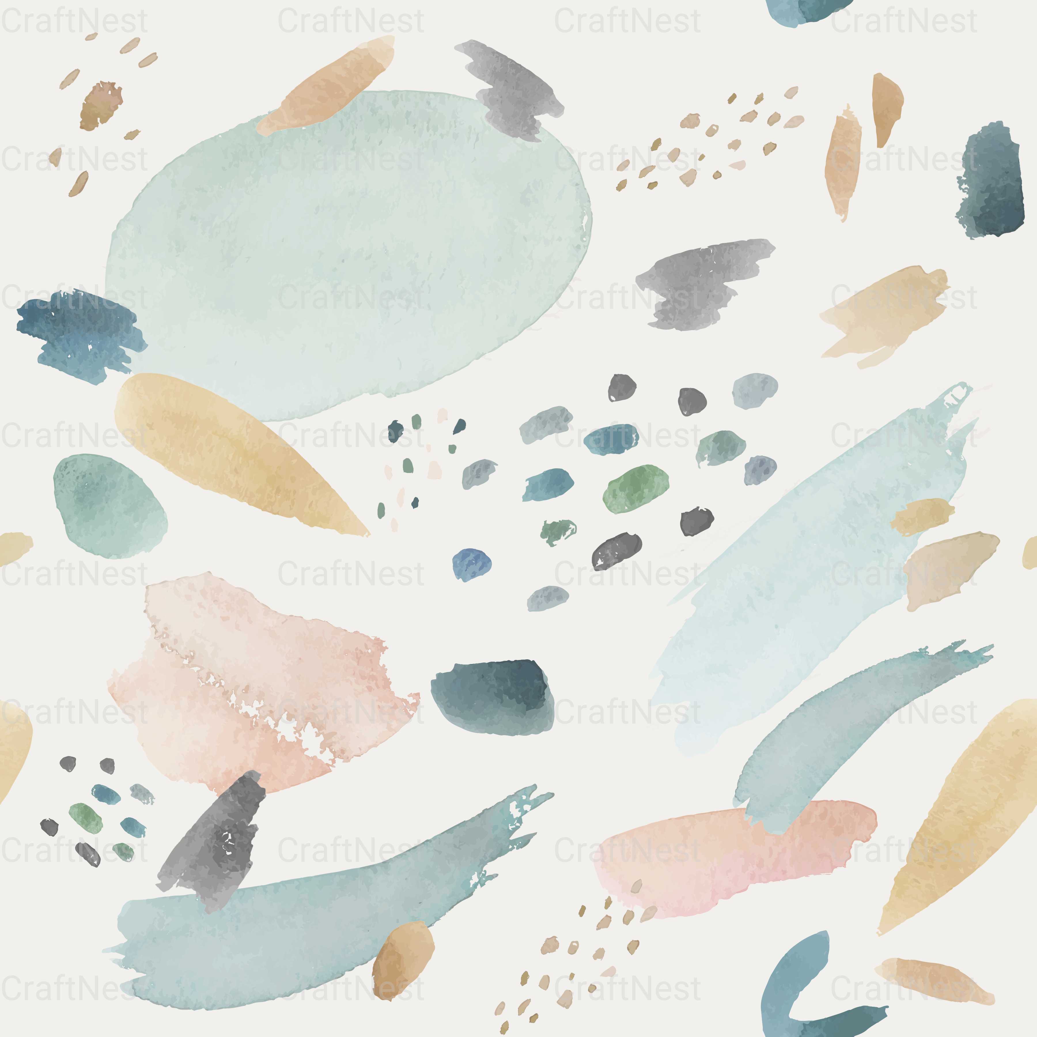 Vintage Watercolor Boho Seamless Pattern - CraftNest - Digital Crafting and Art
