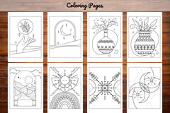 Minimalist Boho Coloring Book - CraftNest - Digital Crafting and Art