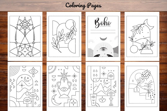Minimalist Boho Coloring Book - CraftNest - Digital Crafting and Art