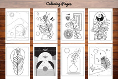 Minimalist Boho Coloring Book - CraftNest - Digital Crafting and Art