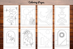 Minimalist Boho Coloring Book - CraftNest - Digital Crafting and Art
