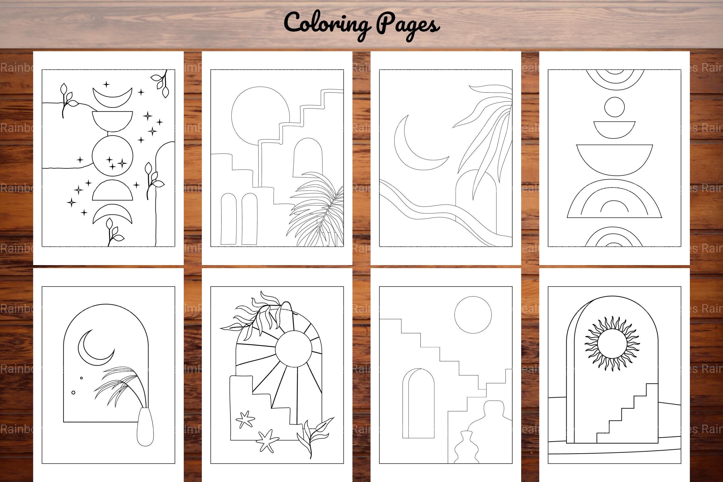 Minimalist Boho Coloring Book - CraftNest - Digital Crafting and Art